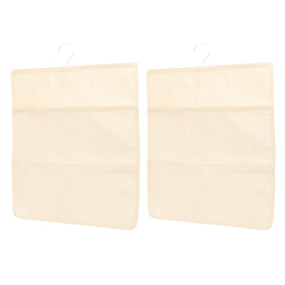 HEANUJJ 2Ud Organizador De Closet Beige Con Bolsillos Para Y Artículos Del Hogar