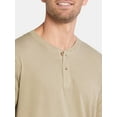 thumbnail image 4 of George Men's and Big Men's Sunwashed Cotton Henley Tee with Short Sleeves, Sizes S-3XL, 4 of 5