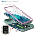 thumbnail image 5 of Dteck Samsung Galaxy S20 FE Case, Slide Camera Lens Protector Cover Ring Holder Kickstand Rugged Shockproof Case for Samsung Galaxy S20 FE 5G,Pink/Green, 5 of 11