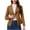 Khaki, variant on Women Suede Jacket Cropped Trench Coats Lapel Collar Outwear Button Cardigan Tunic Tops Faux Leather Peacoat Casual Long Sleeve Tops Vintage Clothes Open Front Coat Fall Fashion Clothing