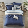 thumbnail image 3 of 8 Piece Printed Seersucker Comforter and Quilt Set Collection Blue King/Cal King, 3 of 10