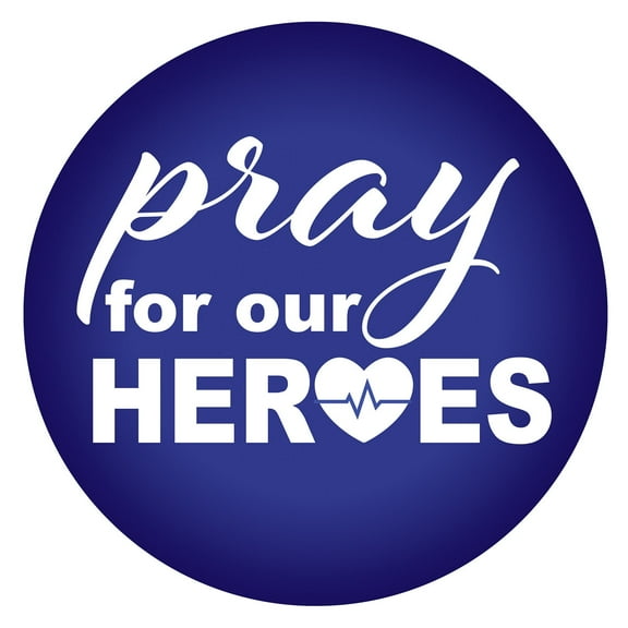 Beistle - Pray For Our Heroes Button - 2" - Pack of 6