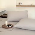 thumbnail image 6 of Muslin Cotton Sheet Set Queen Size, 2-Layer Washed Cotton Gauze Linen Feel Like Bed Sheets, 4-Pieces Bed Blanket Sheet Set with Deep Pocket(Gray,Queen), 6 of 7