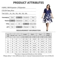 thumbnail image 4 of Orqqct Women Plus Size Floral Print Lace Stitching V-Neck Short Sleeve Swing Dress, 4 of 4