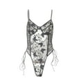thumbnail image 2 of Tbopshirt Lingerie for Women Clearance Up to 50% off,Womens Lingeries Camisole Floral Fashion Lace Embroidered Belt Lace Up Lingerie Bodysuit,Valentines Day Gift for Her, 2 of 5