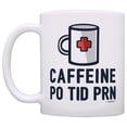 thumbnail image 2 of ThisWear Pharmacist Coffee Mug Nurse Practitioner Gifts Caffeine Prescription PO TID PRN Nurse Gifts Funny Nursing Graduation Gifts 11 ounce 2 Pack Coffee Mugs, 2 of 4