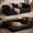Black, variant on 78.8" Convertible Sofa Bed, Corduroy Pull Out Couch with Storage Pocket, Folding Futon Sofa Bed, No Assembly Boneless Couch Bed Sleeper Sofa for Living Room Bedroom,Grey