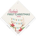 thumbnail image 6 of Soul Décor Christmas Ornament, Baby's First Christmas 2020 Ornament, Large 3.75" Diamond Metal Ornament, Velvet Pouch Included, 6 of 7