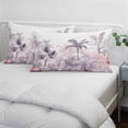 thumbnail image 4 of Pink Palm Tree Throw Pillow Cover, Pillowcase Protectors with Zipper, Breathable Decorative Lumbar Pillow Case Cover, Forest Tropical Plants Flower Leaf Pillow Shams for Couch Sofa 16x24Inch, 4 of 8