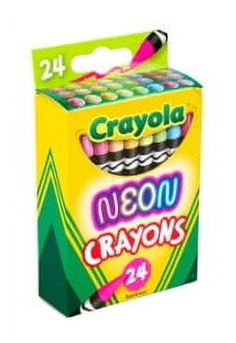 Crayola Neon Crayons, 24 Ct, Classroom Must Haves, Cute School Supplies, Arts & Crafts, Creative Gift for Teachers and Kids, Ages 3+