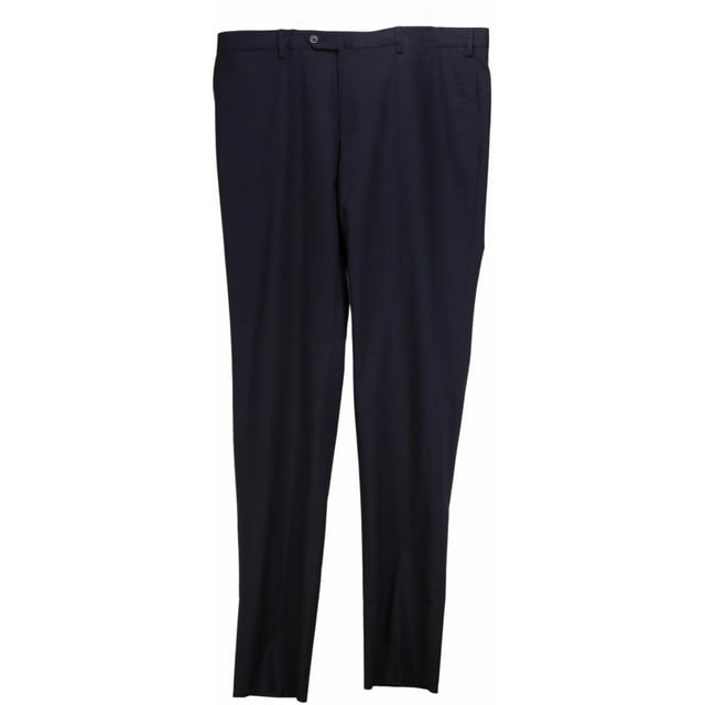 PT01 Men's Navy Slim Fit Wool Dress Pants - 52