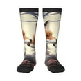 thumbnail image 2 of Lsque Romantic Flower Fox Printed Crew Socks Men's Women's LightWeight Thin Casual Calf Socks ,Knee High Socks,Cotton Socks, 2 of 9