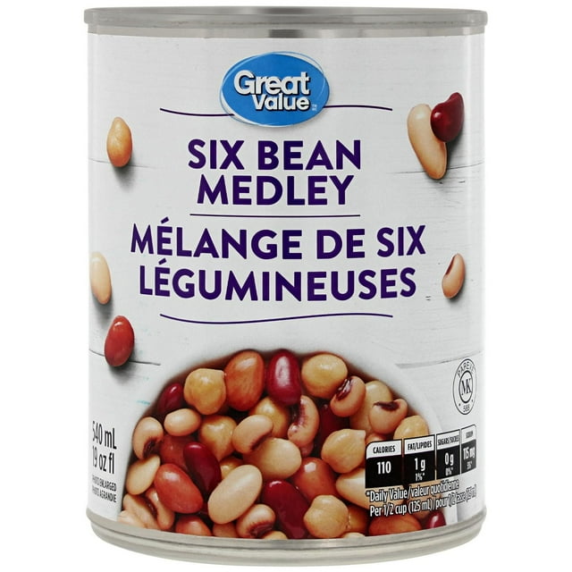 Great Value Six Bean Medley Canned Mixed Beans