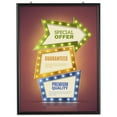 thumbnail image 2 of M&T Displays 36x48" Black Aluminum Portable Snap Poster Frame 1" Profile Front Loading Picture, 2 of 8