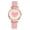 Pink, variant on Women's Elastic Strap Heart-Shaped Watch: Analog Quartz Watch with Heart-Shaped Dial Stainless Steel Strap Imitation Diamond Marker - for Gift