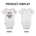 thumbnail image 3 of I Heart Bedlington Terrier Dog Funny Baby Bodysuit, 3 of 5