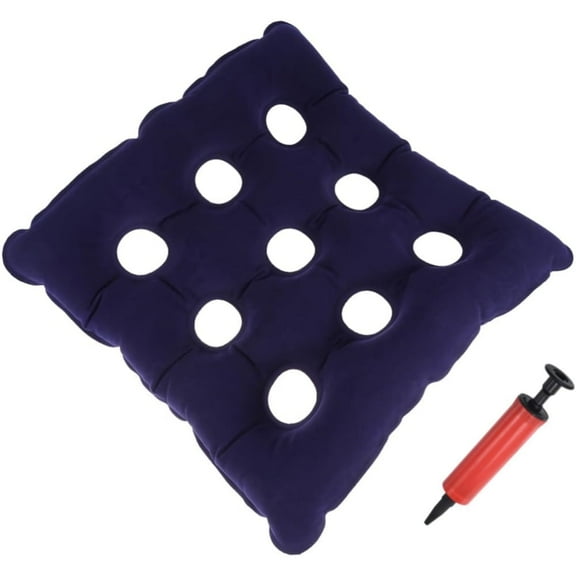 1 Pack Inflatable Bed Sore Cushions for Pressure Relief,Breathable Wheelchair Cushion,Butt Seat Cushion for Pressure Sores,Portable Hemorrhoids Seat Pad,for Home Office Travel Dark Blue