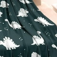 thumbnail image 3 of Black Dinosaurs Silhouette Pattern Blanket,Comfortable Soft Flannel Throw Blanket,All Season,Warm Lightweight Blankets for Sofa Bed Couch Living Room Chair,30"x40", 3 of 4