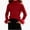Red, variant on Afuyipoi Girls Feather Cuff Ribbed Turtleneck Pullover Sweater 100% Cotton for Kids Size 0-12Y Holiday Style Red Size 3T