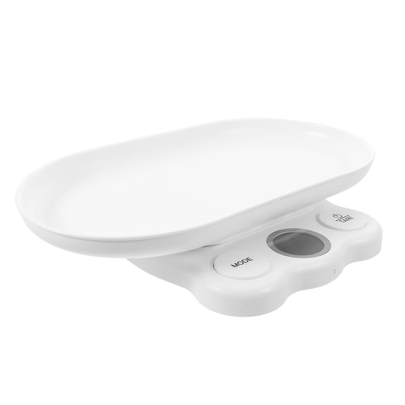COMPUKAS Compact White Pet Scale for Small Animals Perfect for Home and Travel Use