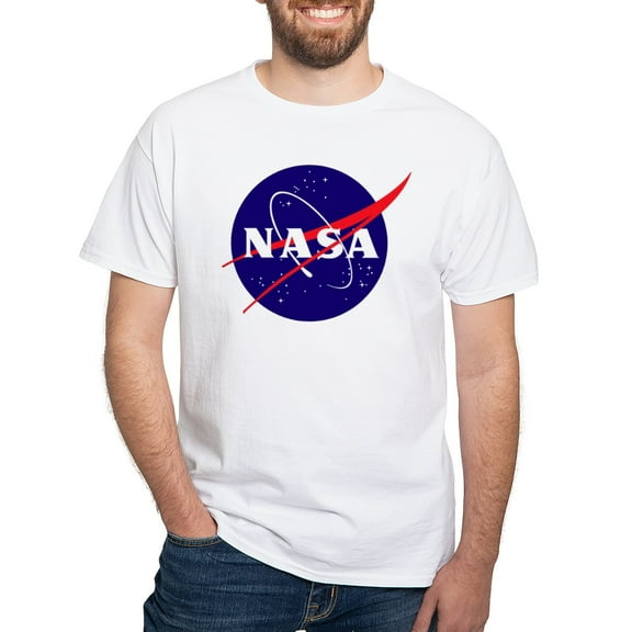 CafePress - NASA Meatball Logo White T Shirt - Men's White Classic Cotton T-Shirts