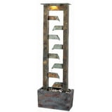 Kenroy Home Aqueduct Natural Slate Indoor/Outdoor Floor Fountain ...
