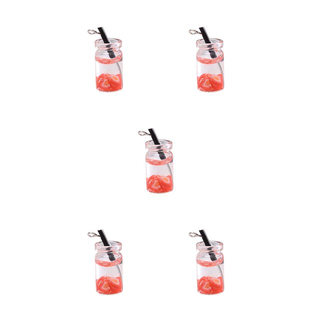 Cateissary Llavero Mini Decoraciones Encantos Pendiente Llavero Decorativo Llavero Vidrio Mano de obra Botellas Colgante Llavero Type5 NO5