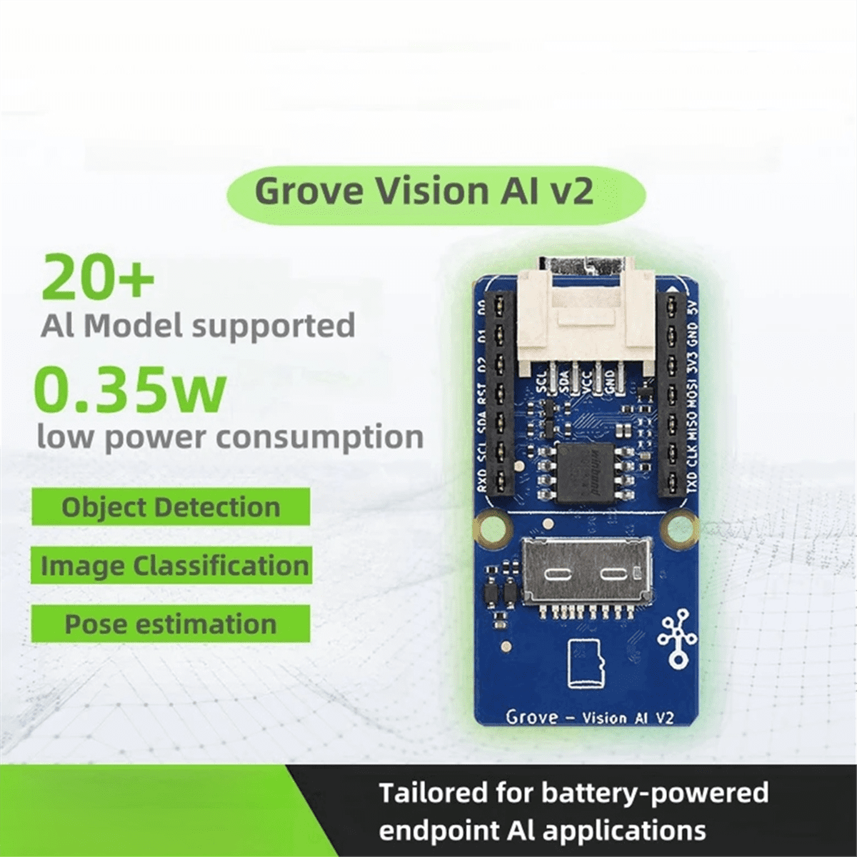 ckepdyeh Grove - Vision AI Module V2 Module - Arm -M55 & Ethos-U55, TensorFlow and PyTorch Supported, for ,ESP32C3
