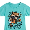 thumbnail image 3 of Guardians Of The Galaxy - Scribble Rocket - Youth Girls Fitted Short Sleeve T-Shirt, 3 of 5