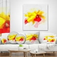 thumbnail image 4 of Designart Yellow Iris Flower with Red Splashes - Floral Throw Pillow - 12x20, 4 of 5