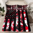 thumbnail image 2 of Erosebridal American Flag Bed Sheets Set Twin Size, Camouflage Stars Stripes Flag Bed Sheets Twin, Men Women, 2 of 7
