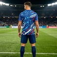 thumbnail image 6 of Men's 2026 USA Soccer Jersey Crew Neck Short Sleeve Country Team Fan International Football Shirt Retro Streetwear Top Blue S, 6 of 6