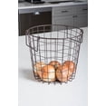 thumbnail image 2 of DII Metal Wire Mesh Stackable Utility Storage Bin, Small Round, 12x12x10", Bronze, 2 of 5