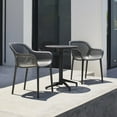 thumbnail image 5 of Omax Decor Atra Resin Patio Dining Chair in Anthracite Black - (Set of 2), 5 of 9