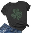 thumbnail image 1 of Meichang Hauts pour Femmes T-Shirt Tendance St Patricks Day T-Shirt Graphique Porte-Bonheur T-Shirts Mignons Col Rond Décontracté Manches Courtes T-Shirts St Patricks Day, 1 of 3