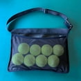thumbnail image 2 of DINHEAROM 2Set Black Rectangular Tennis Ball Mesh Bags with Waist Strap Design for Men Women and Outdoor Use, 2 of 8