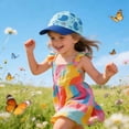 thumbnail image 2 of Outdoor Kids Sun Hat UPF 50+ Quick Dry Foldable Bucket Hat Lightweight Adjustable Fishing Safari Hat for Boys Girls 6-12 Months 12-24 Months 2t 3t 4t 5t 6t 7t 8t 9t Children 2-4 Years, 2 of 5