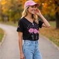 thumbnail image 4 of Mfakffe Breast Cancer Shirts for Women October Breast Cancer Awareness V Neck Short Sleeve Tee for Breast Cancer Support & Daily Casual Wear, 4 of 4