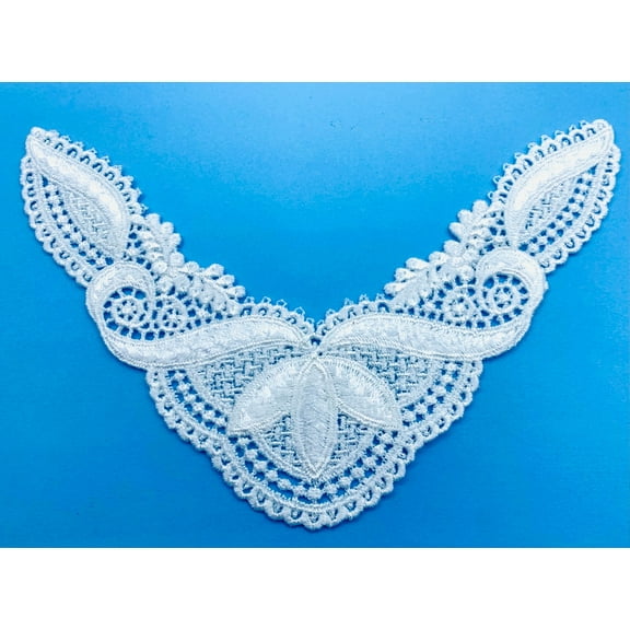 White Venice Lace Front Yoke (8" Across X 5" High)