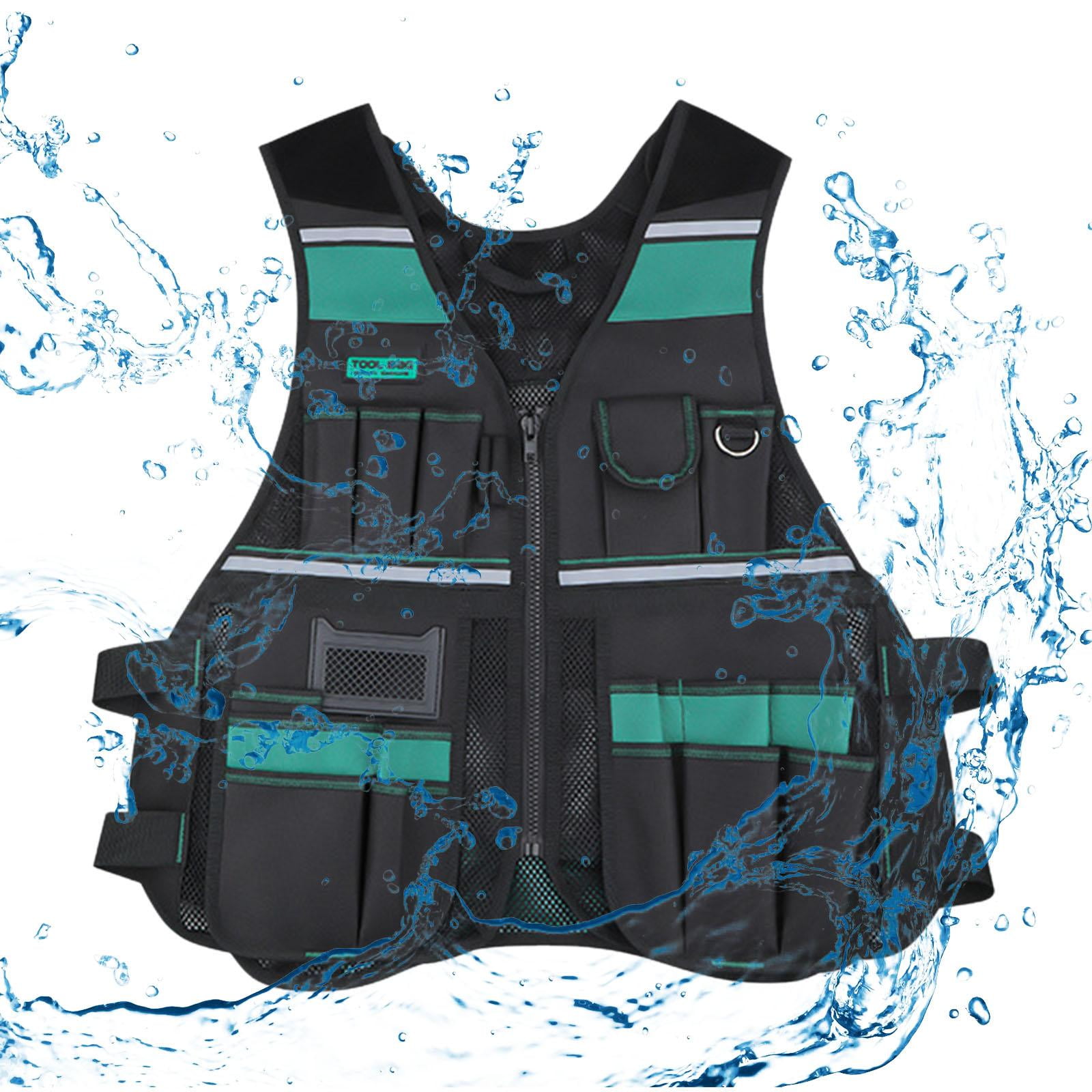 Gazechimp Electrician Tool Vest Waterproof Devices Vest s Tool Bag for Electrician