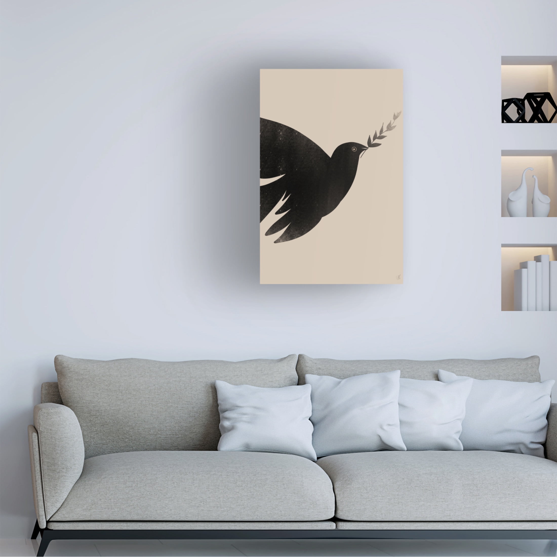 Canvas Wall Art - Anne-Marie Volfova 'Bird' Wall Art for Living Room, Bedroom, or Office D?cor by Trademark Fine Art - 22 x 32 Inches