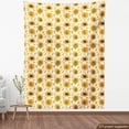 thumbnail image 4 of Ambesonne Sunflower Fabric by the Yard Upholstery, Vintage Fall Leaves Print, 3 Yards, Marigold Mustard and White, 4 of 5