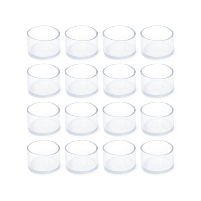 Scienceny 16 piezas Universal hogar Hotel sala de estar patas cubierta transparente PVC silla pies calcetines Protector extraíble 22mm Type3 NO3