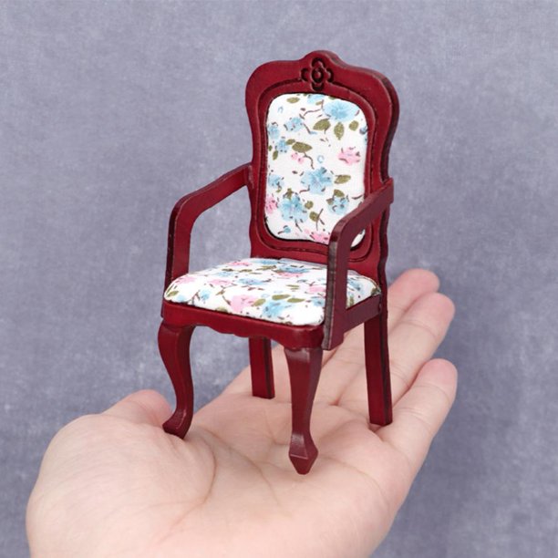 Mini Dollhouse Furniture Toys Dining Chair Miniature Chair Collection Accessories Exquisite Workmanship heqiyong toy