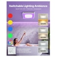 thumbnail image 3 of Bathroom Exhaust Fan with RGB Lights, 80-130 CFM Quiet Vent Fan, 1.5 Sones DC Motor, for Bathroom, KTV, Laundry Room, White, 3 of 8