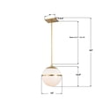thumbnail image 2 of 2112-AG Crystorama Lighting Truax - One Light Pendant in Classic Style - 12 Inches Wide by 13.5 Inches High-Aged Brass Finish, 2 of 9