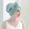 thumbnail image 4 of Gorro de toalla para el cabello de microfibra, paquete de 2 toallas para el cabello para mujer, 4 of 5