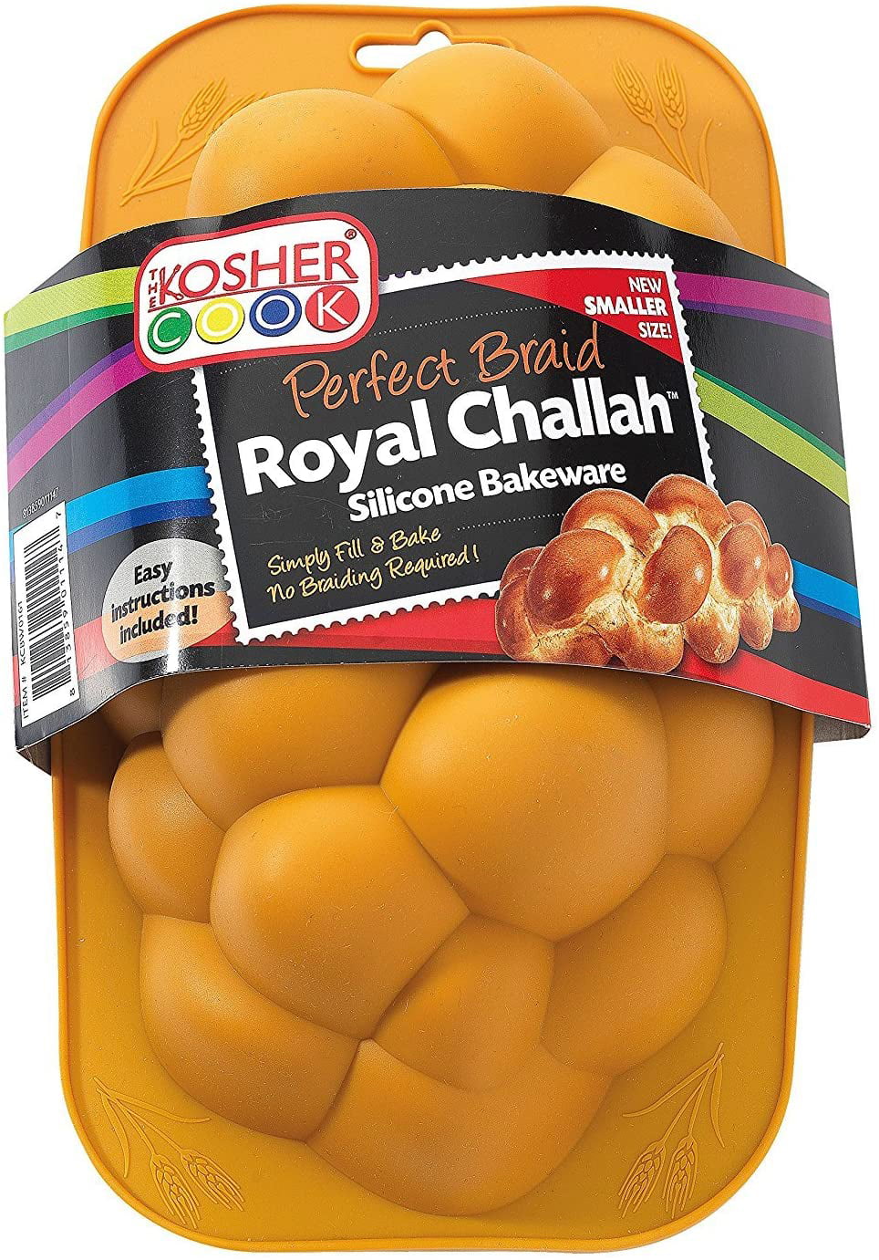 The Kosher Cook Royal Challah Silicone Pan Large: 7 inch x 13 inch x 3-1/2 inch High
