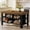 BLACK AND BRWON, variant on Tribesigns Farmhouse Kitchen Island with Storage for Home Kitchen Dining Room (Brown)