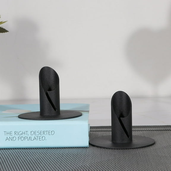 SEWCHICS 2-Pack Black Metal Iron Candlestick Holders for Elegant and Cozy Home Decor, Stylish Candle Holders